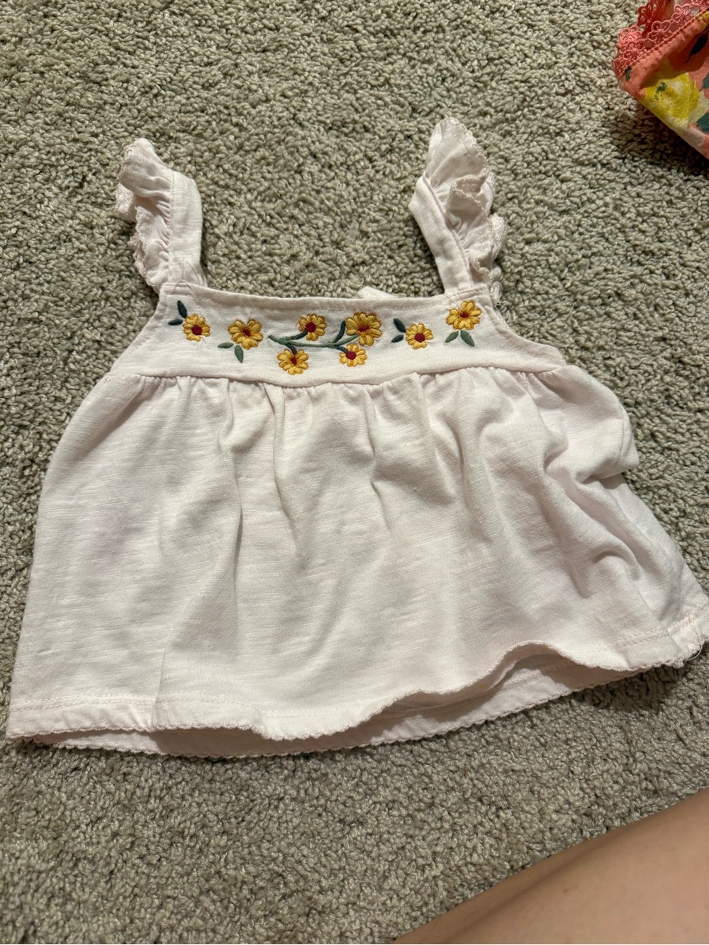 Limited Too Light Pink Floral Embroidered Tank Top